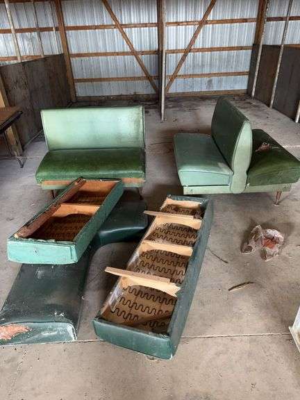 Green Leather Booths