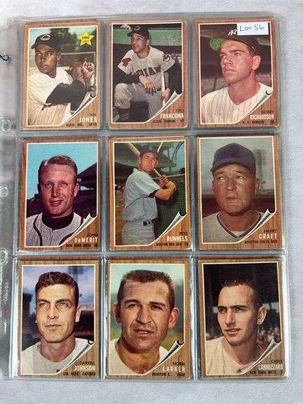 1962 Topps BB 58 Card Lot - Nice - EX-NM