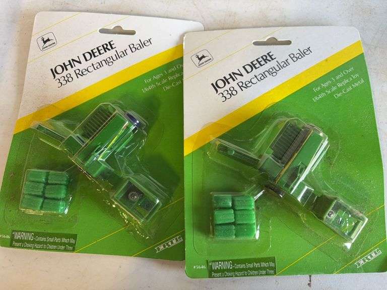 (7) John Deere toys - 1/64 scale, dirty