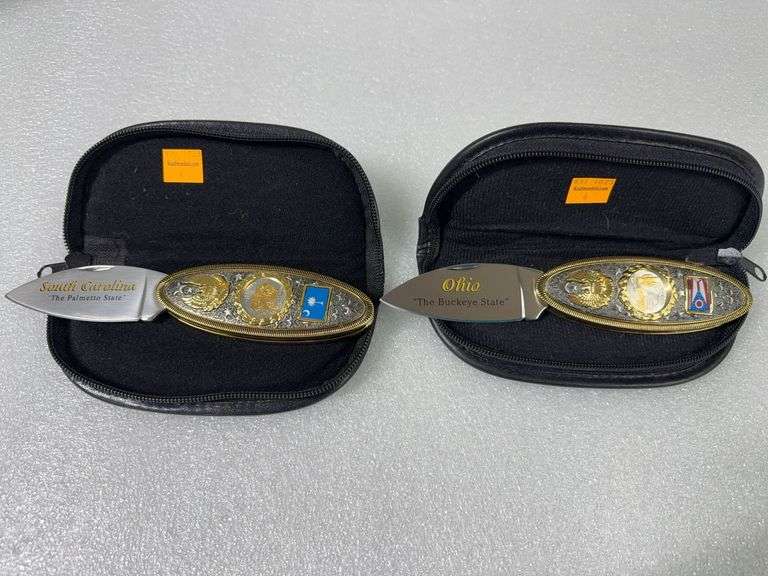 2 Knives With State Quarters