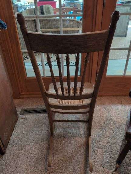 (2) wooden rocking chairs