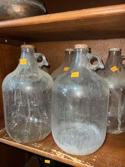 (5) Glass Gallon Jugs