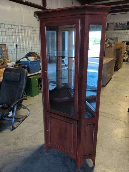 Lighted Curio corner cabinet