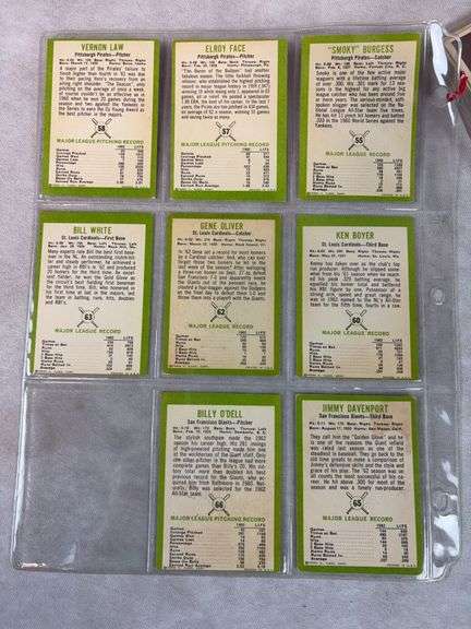 1963 Fleer BB 35/66 Card Starter Set With Cepeda VG to EXMT