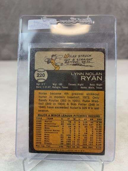 Nolan Ryan - 1973 Topps #220 - Nice card - EX+