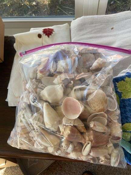 Seasonal decor including thankful tray, dish towels, seashells, planters & more