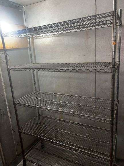 Rolling Metal Shelving Unit (5 Shelves)