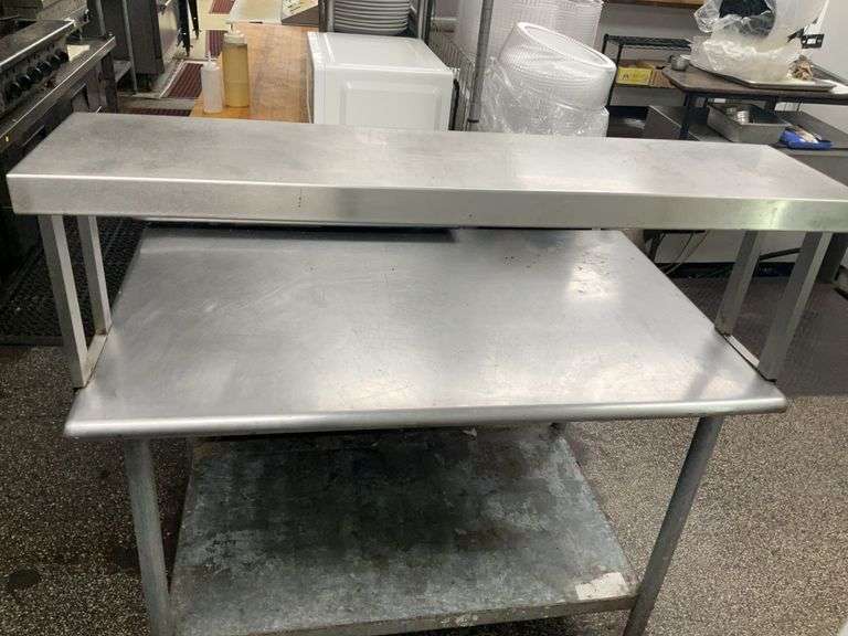 Stainless Steel Restaurant Table with Shelf