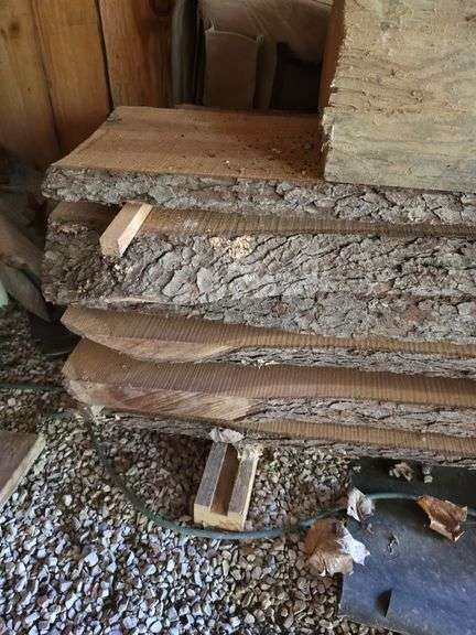 Stack of 7ft long live edge lumber