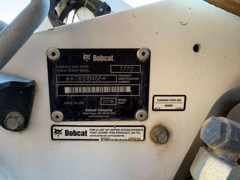 2018 BOBCAT T-770 SKIDLOADER