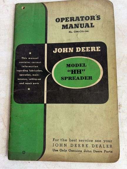 (5) Vintage John Deere operator's manuals