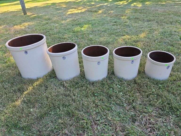 Set of 5 crocks 2,3,4,5,10