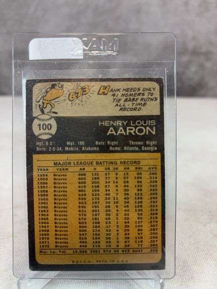 Hank Aaron - 1973 Topps #100 - Nice Card - EX+