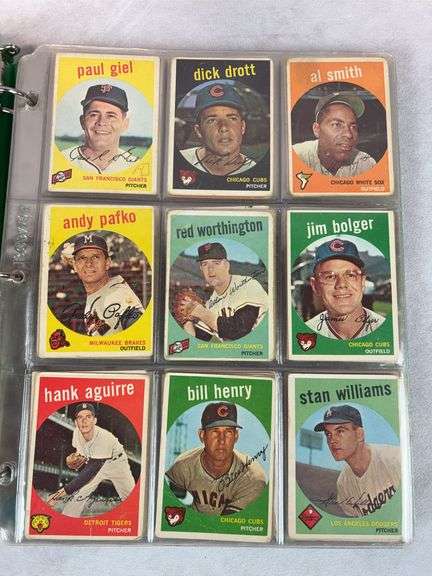 1959 Topps 180+ Card Lower Grade Starter Set With Stars - F to VG