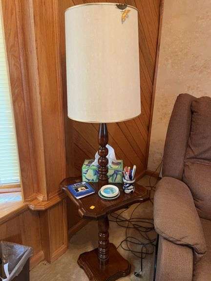 Wooden Base Floor Lamp