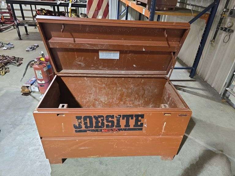 LARGE JOB SITE TOOL BOX 48" LONG, 24" WIDE, 28" TALL