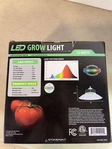 Rubbermaid step stool and LED grow light