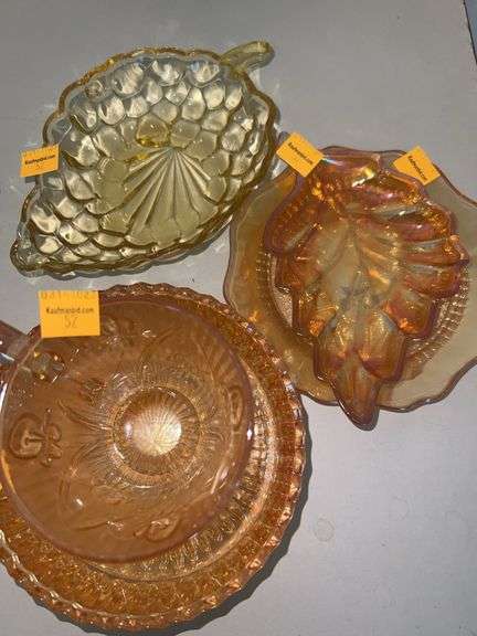Assorted Carnival Glass Dishes