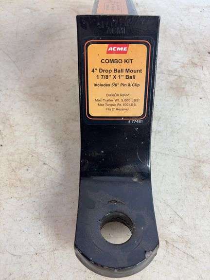 (3) drop mount hitches, (1) with 2" ball hitch