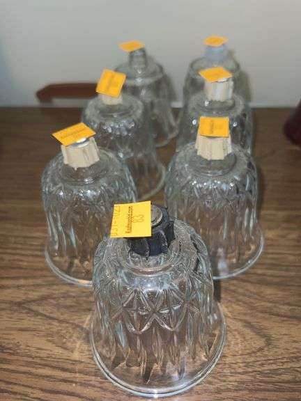 (7) Clear Glass Candle Holders