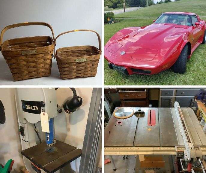1978 L82 Corvette, Longaberger Baskets, Decor, Tools (WV)