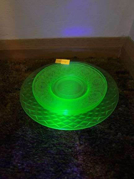 Vintage Uranium Glass Dishes
