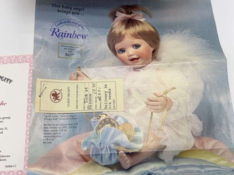 Ashton Drake Galleries Doll (Luck At the End of the Rainbow) With COA