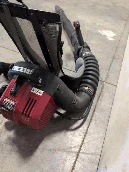 Craftsman 2-cycle 25cc backpack blower - works - shoulder strap ripped