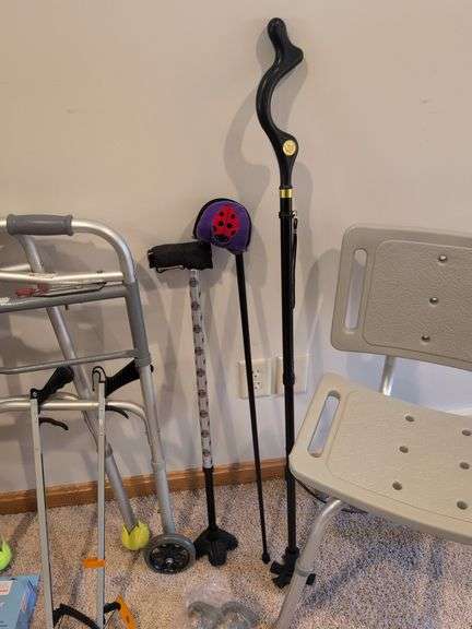 Medical supplies - walker, canes, shower chair, and more