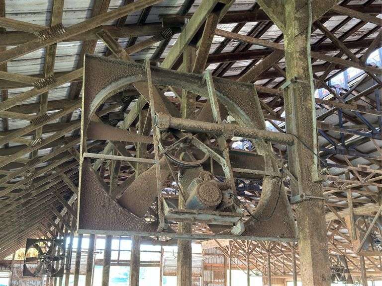 (3)- 52” belt driven fans