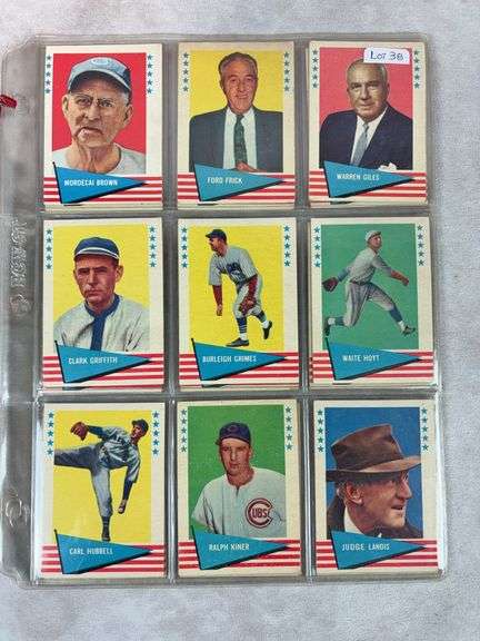 1961 Fleer BB 25 Card Lot  Vg - to EXMT - Some Pin Holes