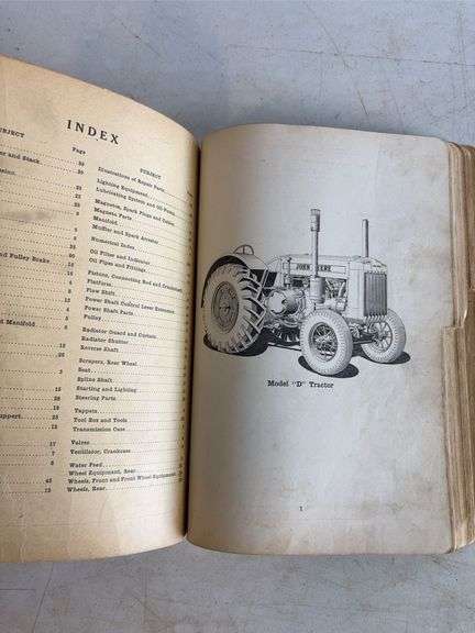 John Deere Tractor Company repair catalogs and Moline Tractor Works of Deere & Co repair catalog No.