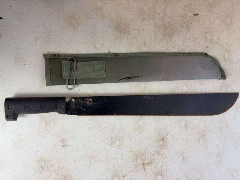 (2) machettes, Cabela's knife, and stainless mesh