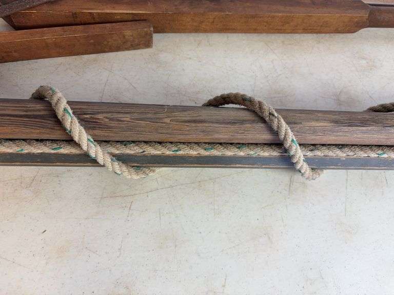 Yard markers, decorative shovel, branch trimmer, and antique piece