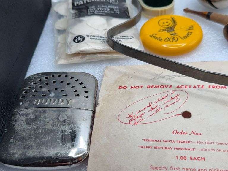 Santa 78 rpm Record, Buddy Hand Warmer, Corn Cob Pipe