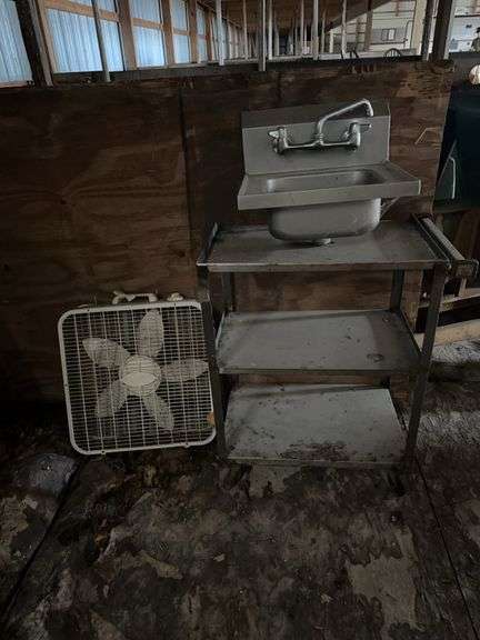 Prep Cart, Sink, and Fan