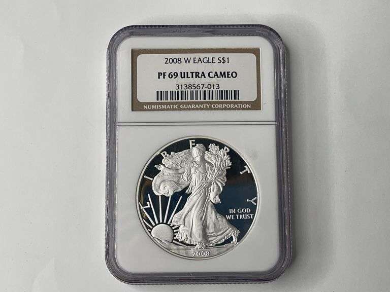 2008-W American Silver Eagle, NGC PF 69 Ultra Cameo