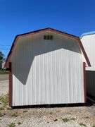 10x14 White and red storage barn - contents not included