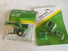 (7) John Deere toys - 1/64 scale, dirty