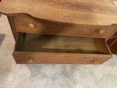 Wooden chest of drawers and other shelf