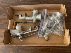 (3) antique meat grinders