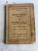 John Deere Tractor Company repair catalogs and Moline Tractor Works of Deere & Co repair catalog No.
