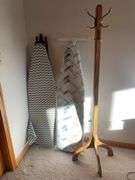 (2) ironing boards and coat tree