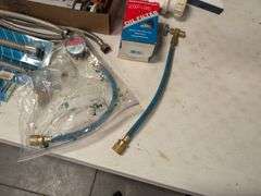 12" water tubes, electrical tape, pipe fittings, sharpening blocks, and more