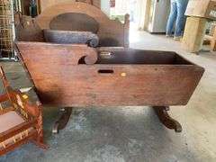 (2) wooden baby cradles