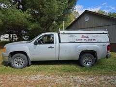 2012 GMC Sierra 1500 4x4 w/ toolbox cap. Runs good. Has a weak battery.