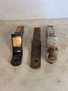 (3) drop mount hitches, (1) with 2" ball hitch