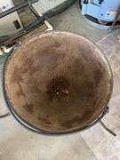 Large cast iron kettle w/ stand