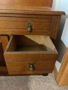 Antique oak washstand