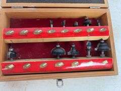 Craftsman jig saw, Black and Decker router, router bits, and trim router